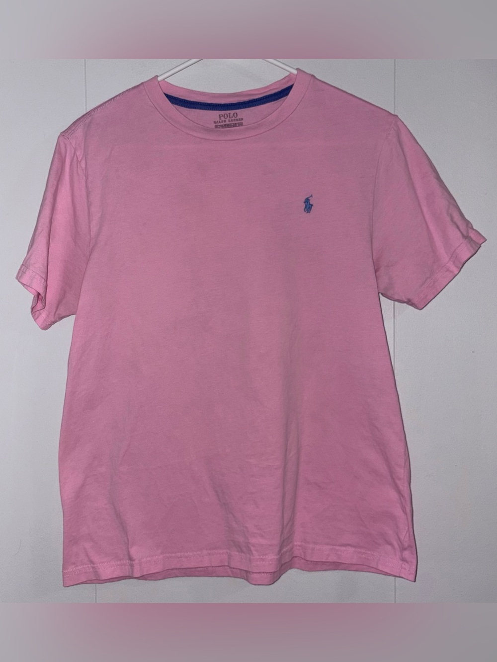 Polo Ralph Lauren T Shirt Mens XL Pink Blue Pony Logo Short Sleeve Preppy